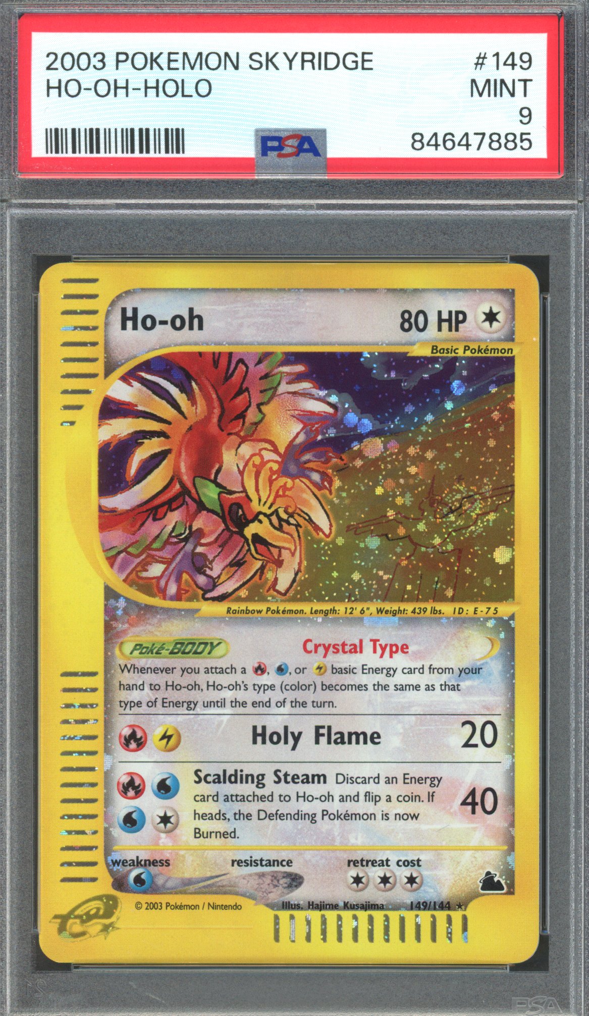Pokémon TCG - PSA 9 Crystal Ho-oh - Holo #149 - Skyridge