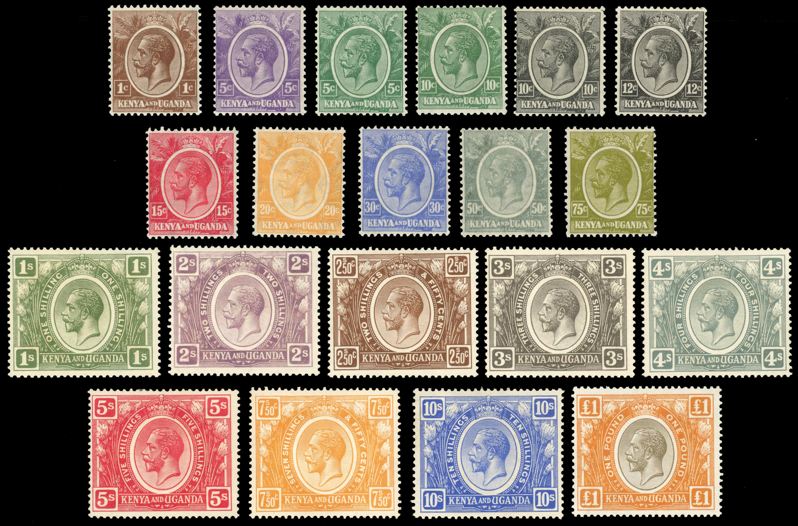 KUT SG 76-95 1922-7 set to £1 mint