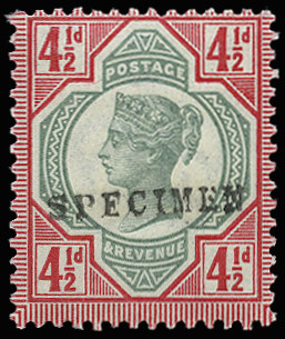 GB 1892  SG206s Specimen - type 9