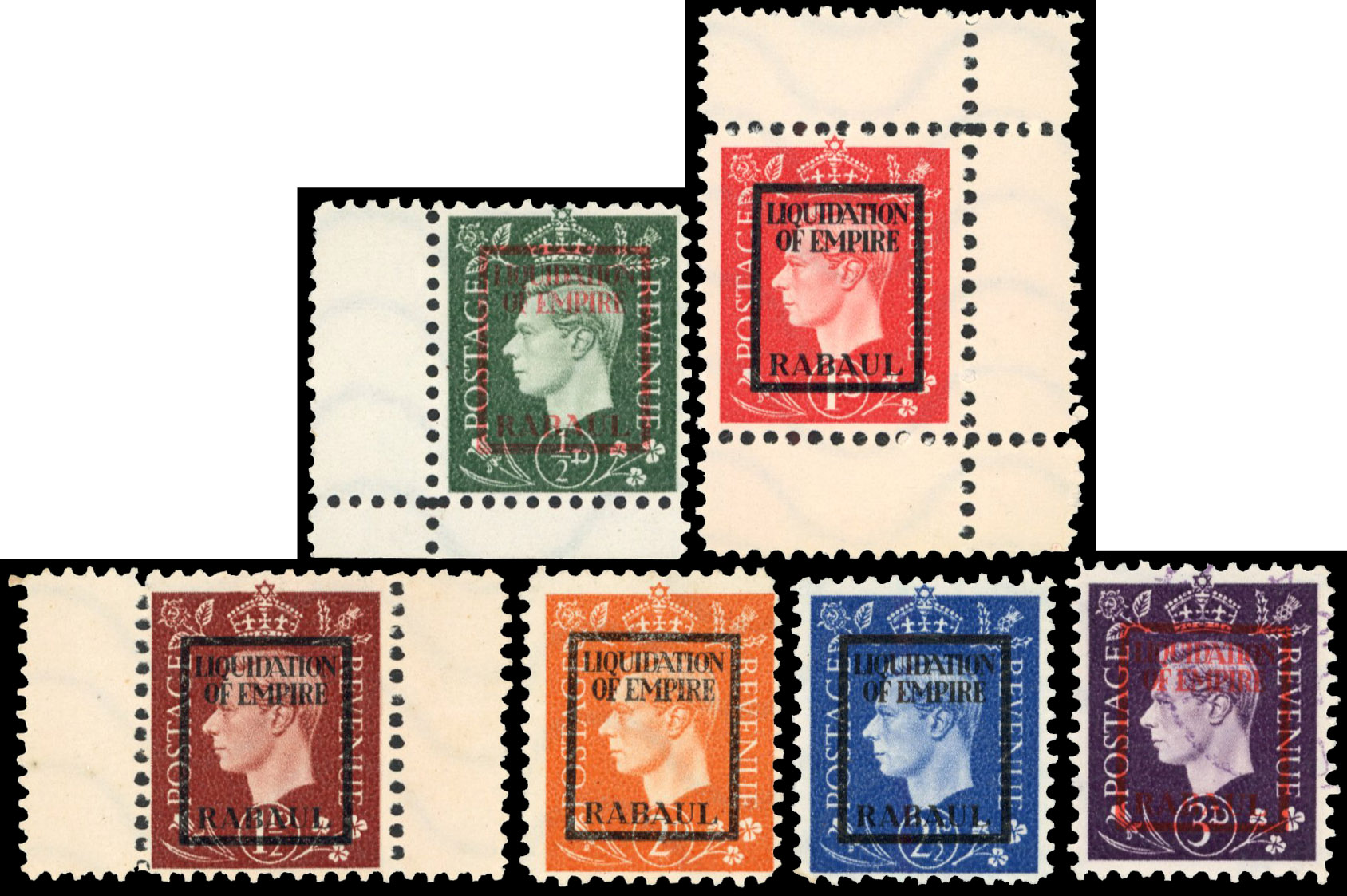 German Propaganda Forgeries; Rabaul set unused