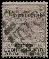 1888 Protectorate 4d on 4d lilac and black, fine used with quite light numeral cancel.  SG 44,...