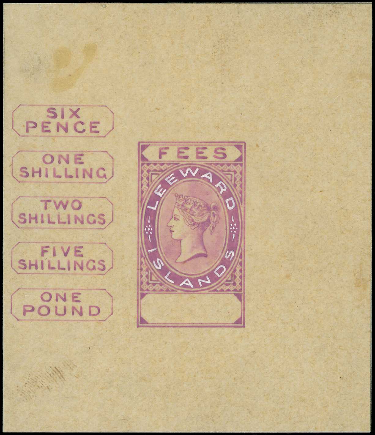 Stamp Duty: 1881 hand painted...