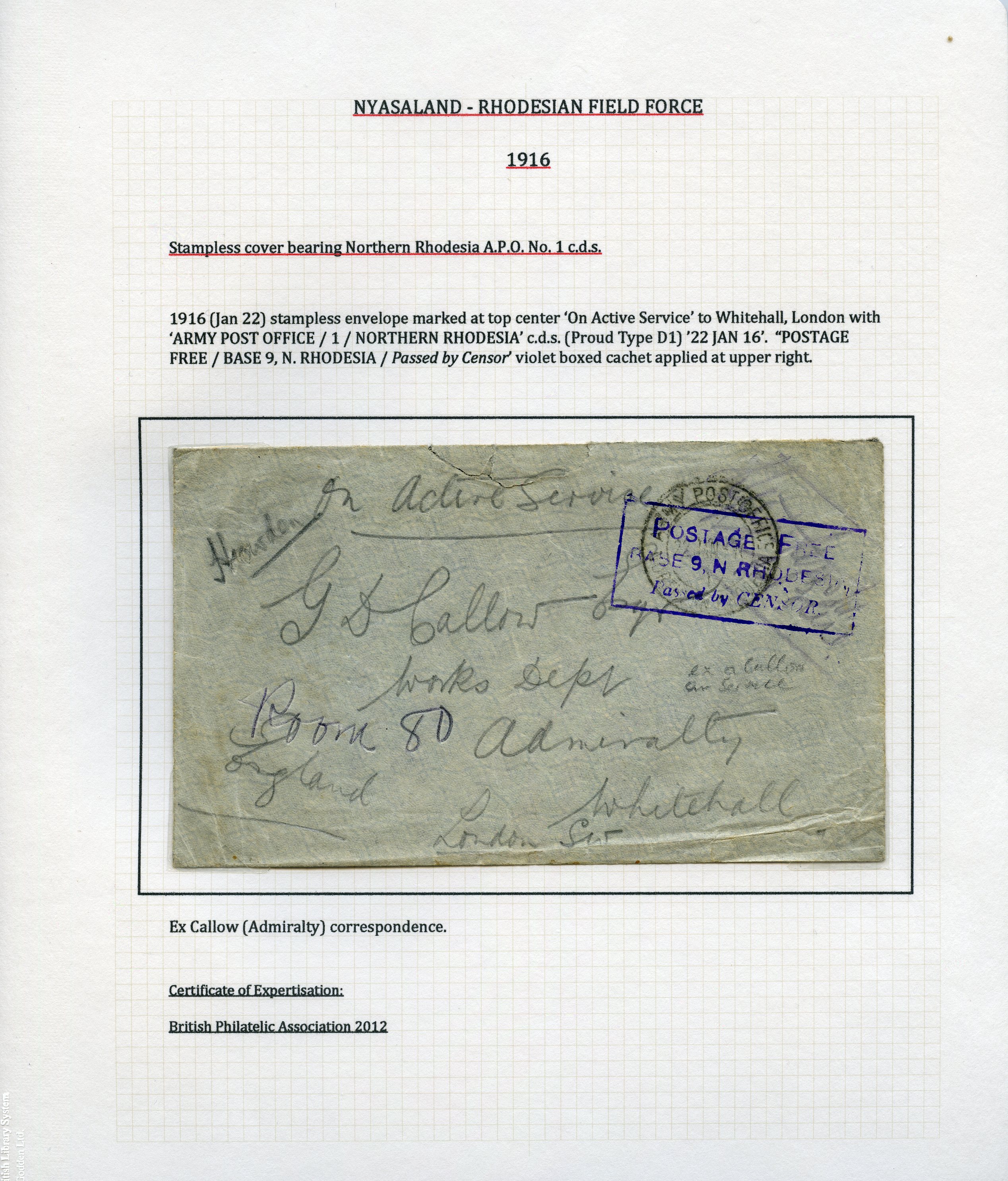 Nyasaland-Rhodesia Field Force:...