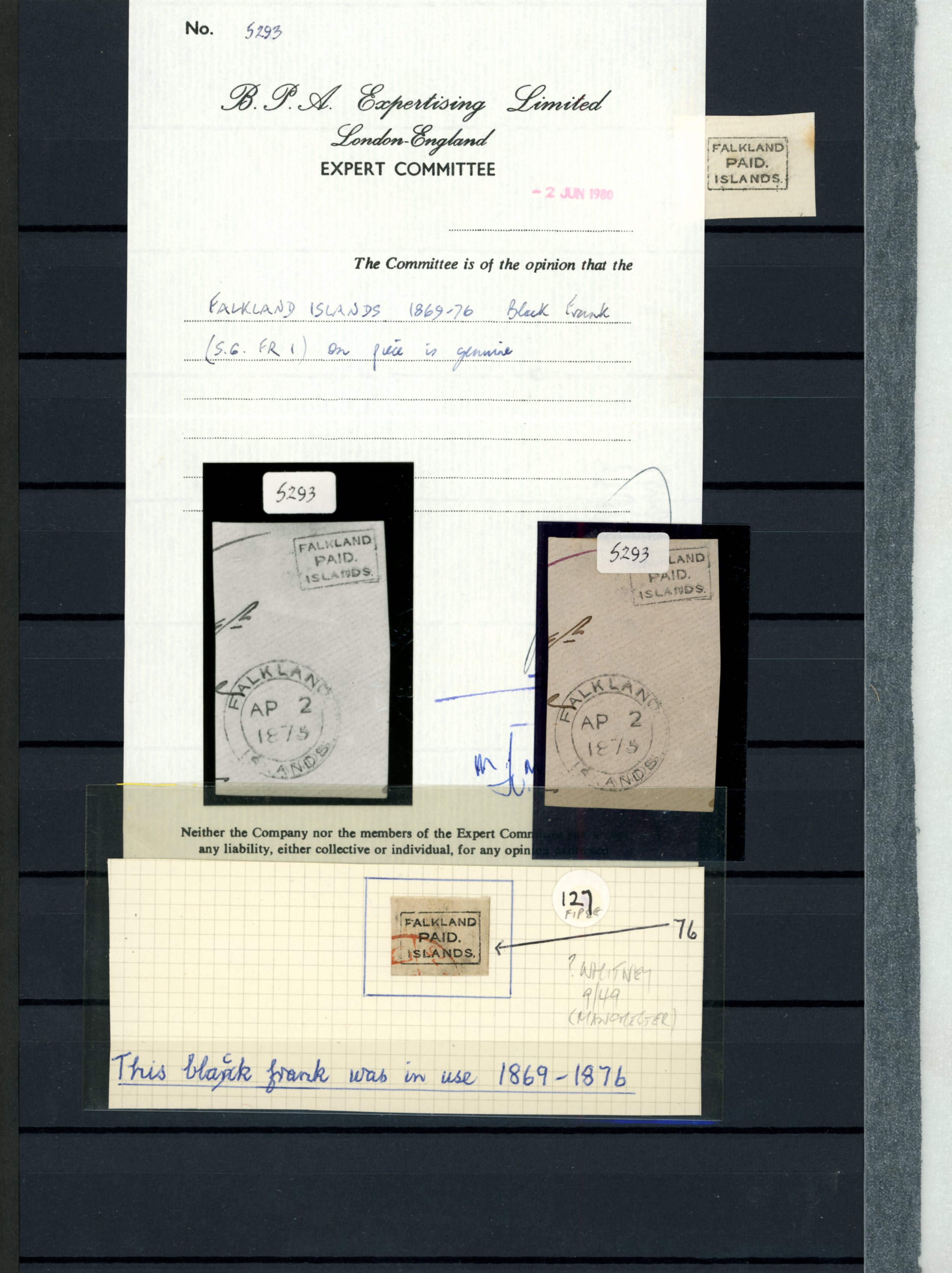 1869-76 franks. A collection on stocksheets...