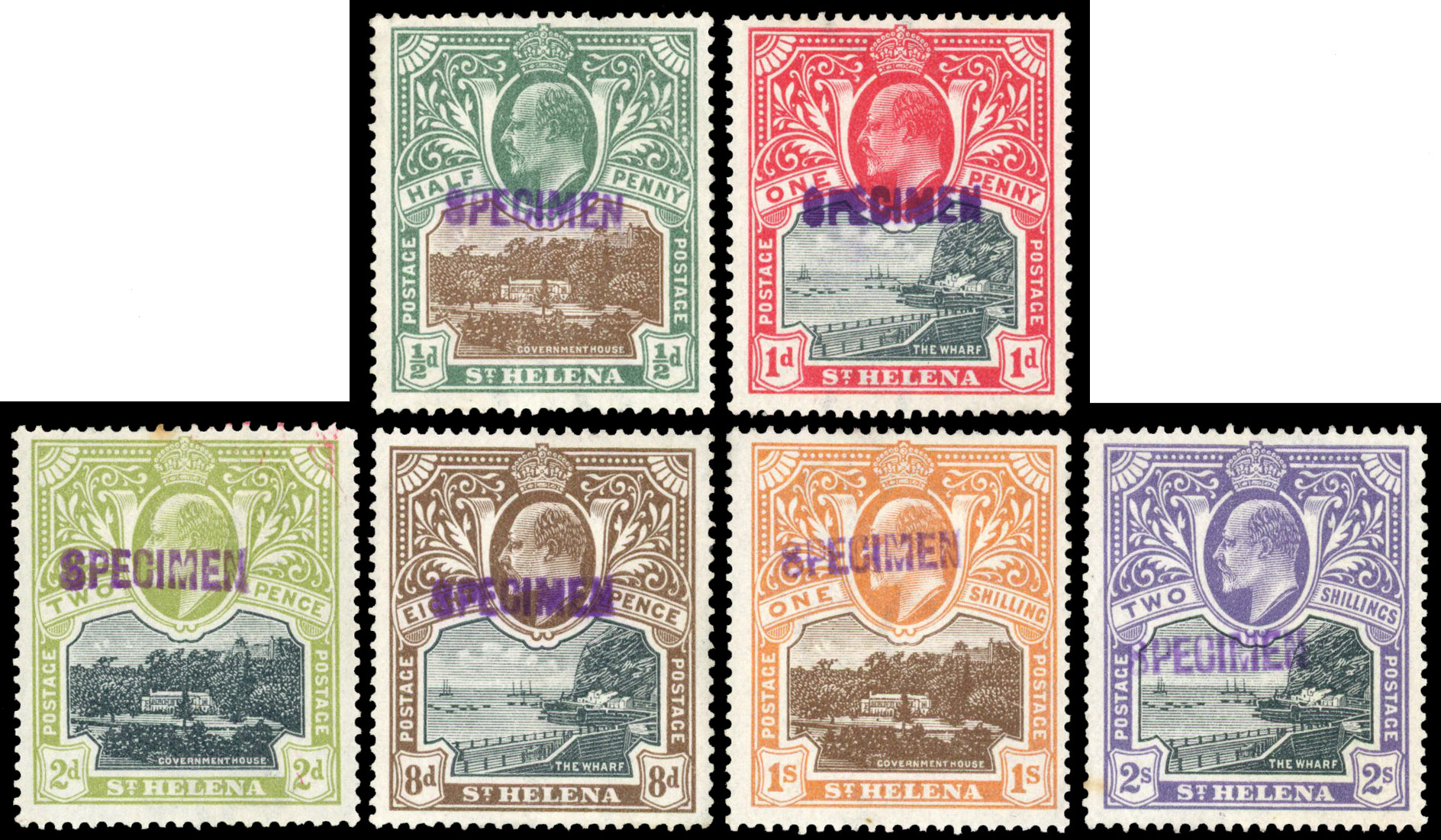 St Helena SG 55s-60s Specimens