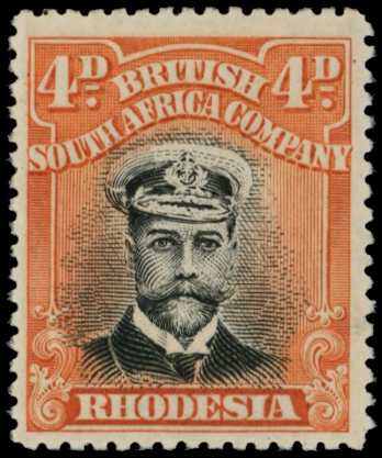 1913-7 4d Head Die II, perf 15. A very...