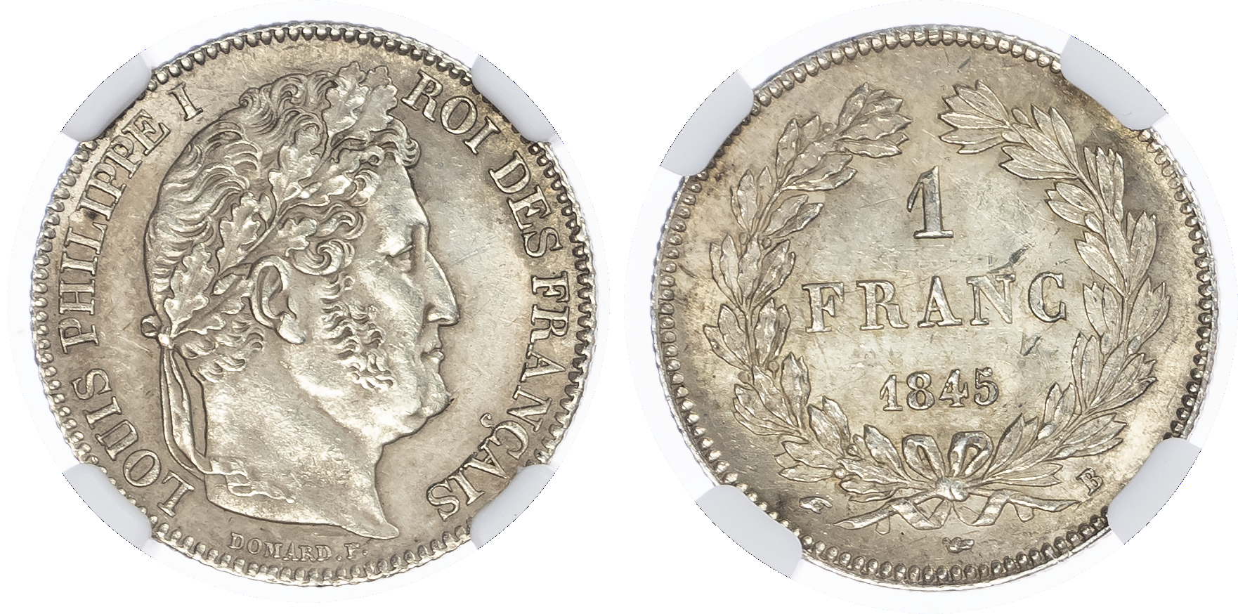 France. Louis-Philippe I AR 1 Franc. 1845B. 