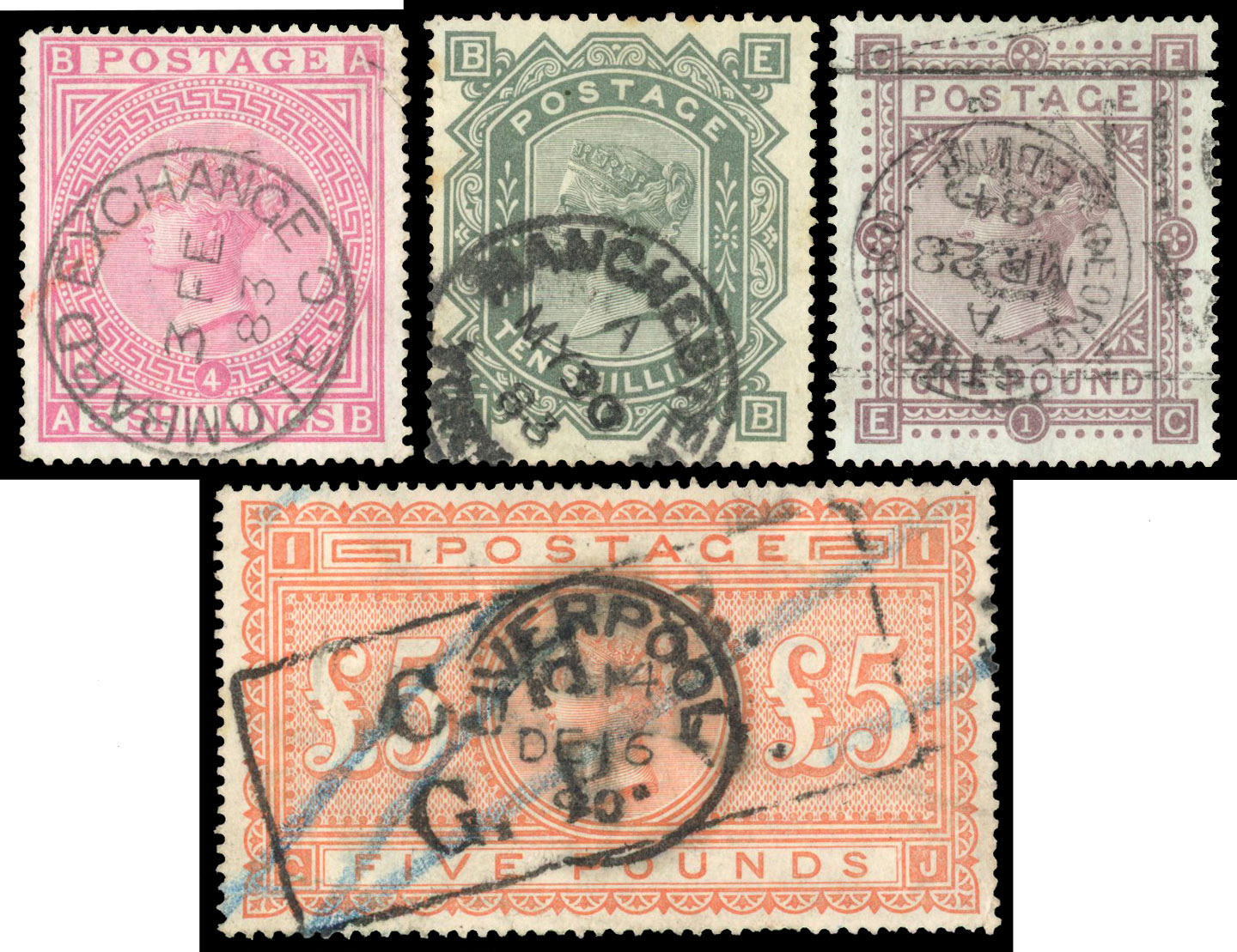 1867-83 used set of 4 to £5