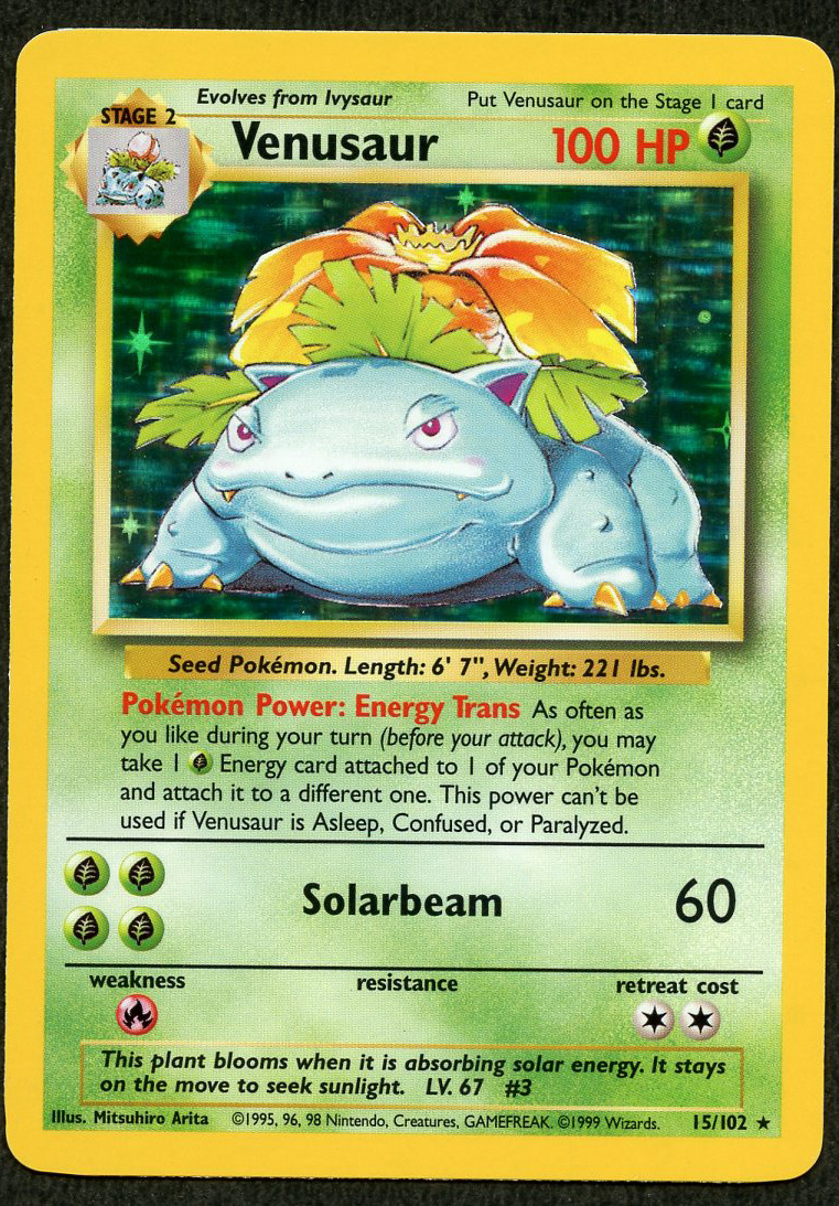 Venusaur Holo #15/102 - Base Set Near Mint