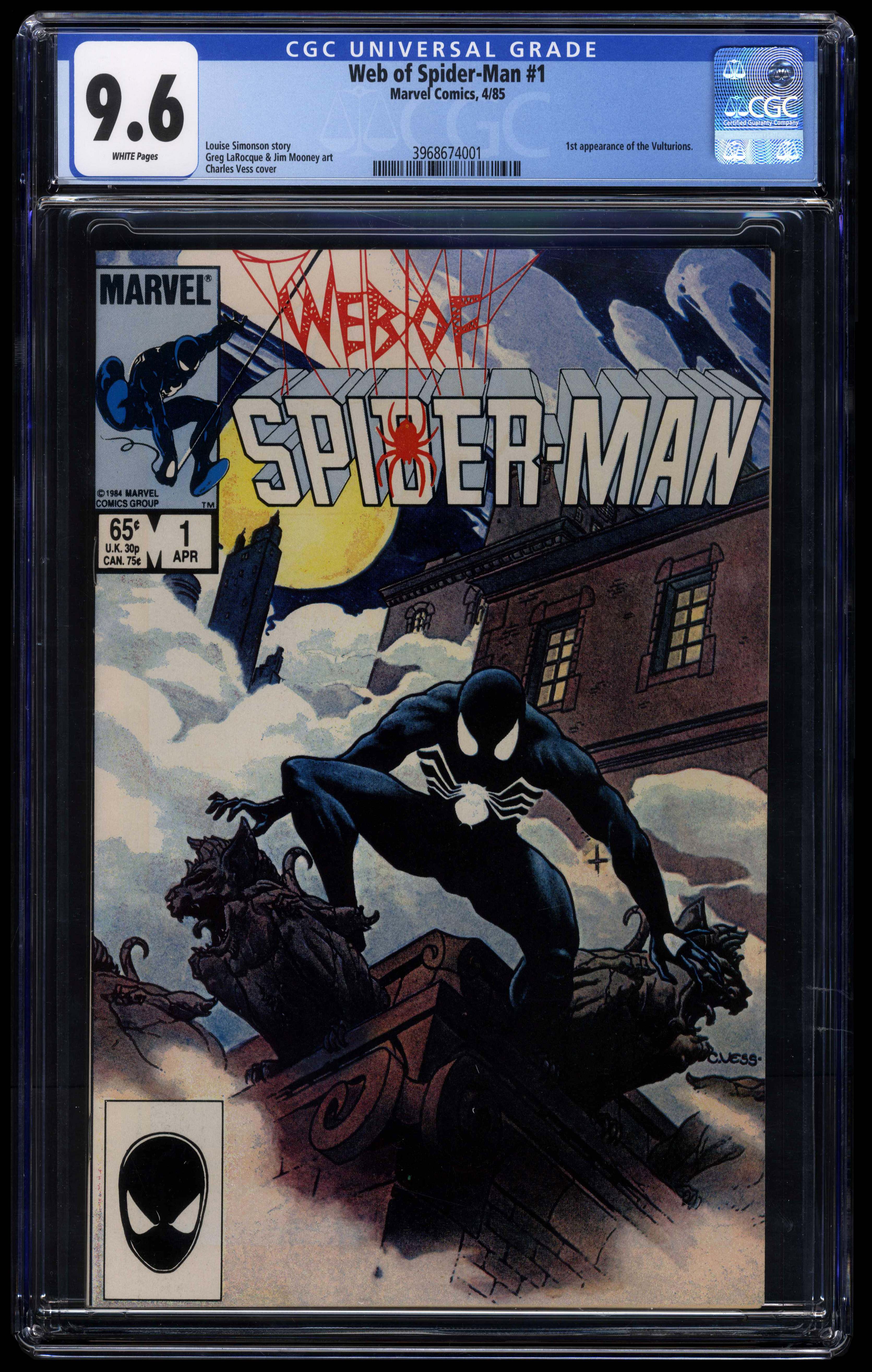 Web Of Spider-Man #1 (Marvel Comics 1985) CGC 9.6