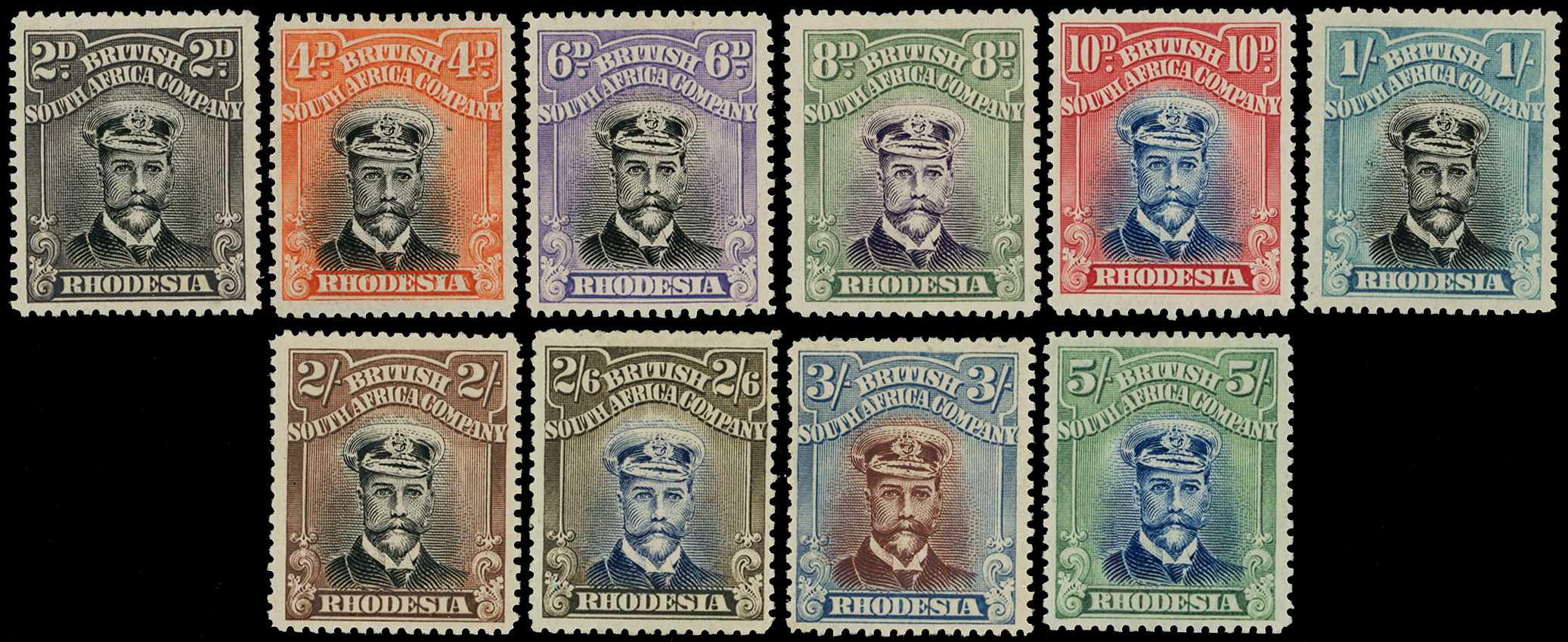 1923 2d to 5/- Head Die IIIB, perf 15,...