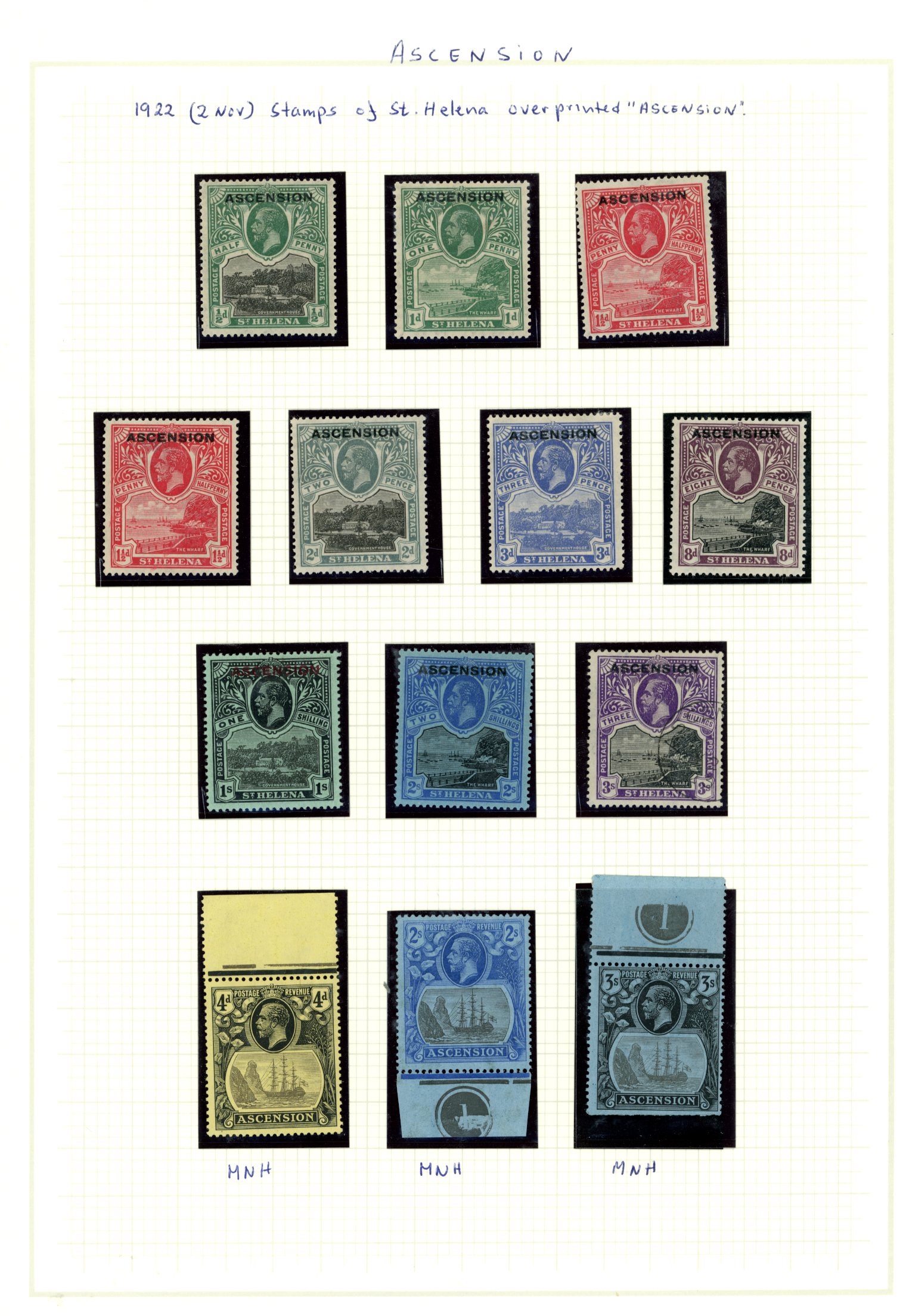 1922 to 1979 mint collection on leaves...