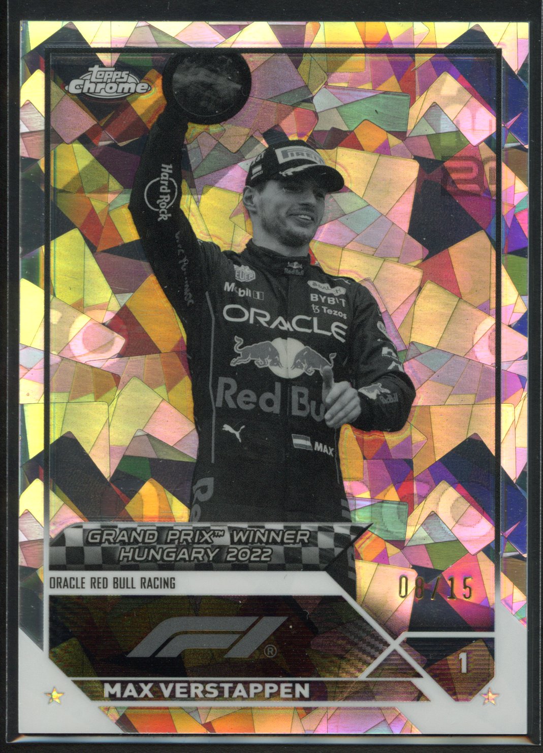 <p>2023 Topps Chrome Sapphire Edition Max Verstappen #156 Black and White</p>