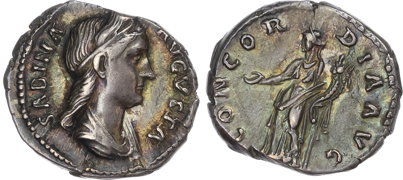 Sabina (Wife of Hadrian) AR Denarius, Rome, AD 136, 3.20g.
