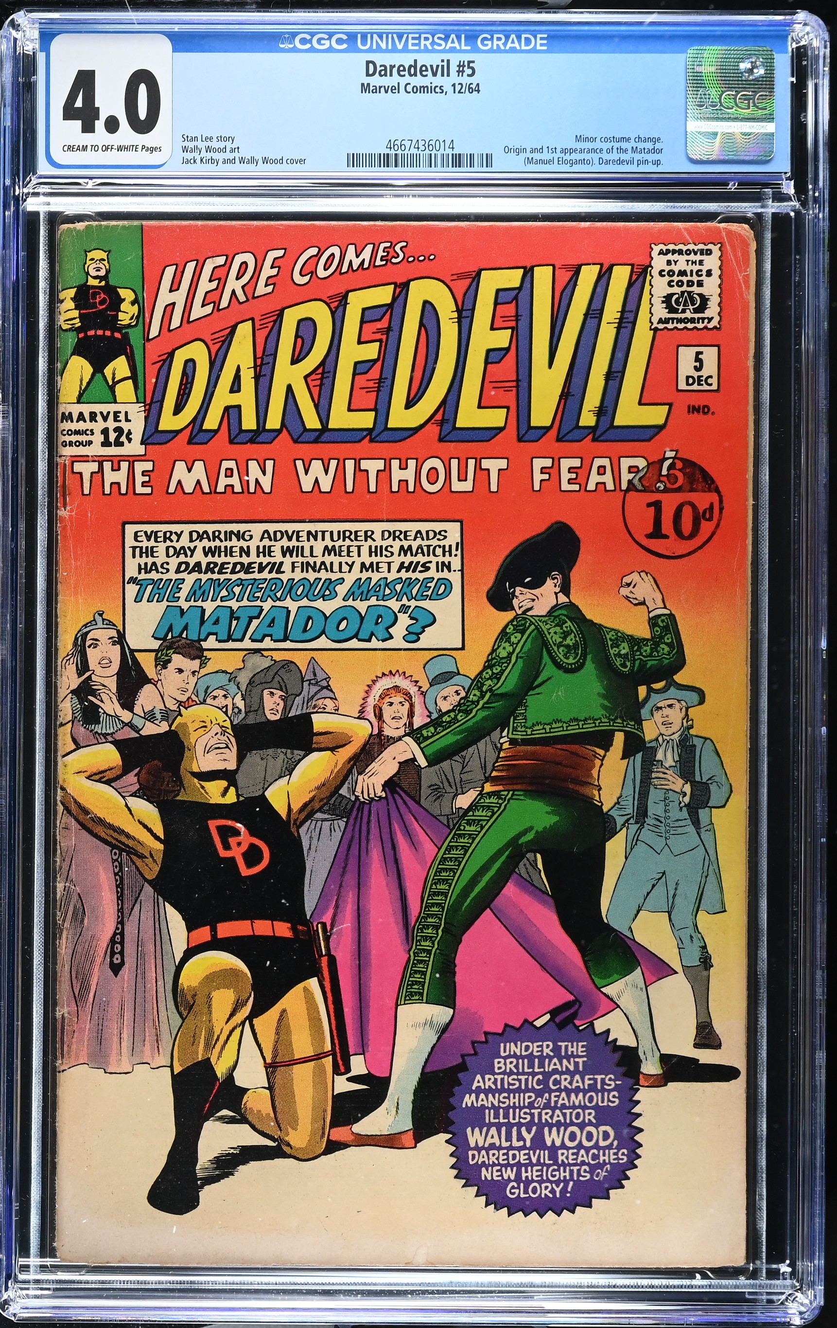 Daredevil #5 (Marvel Comics 1964) CGC 4.0 First Matador
