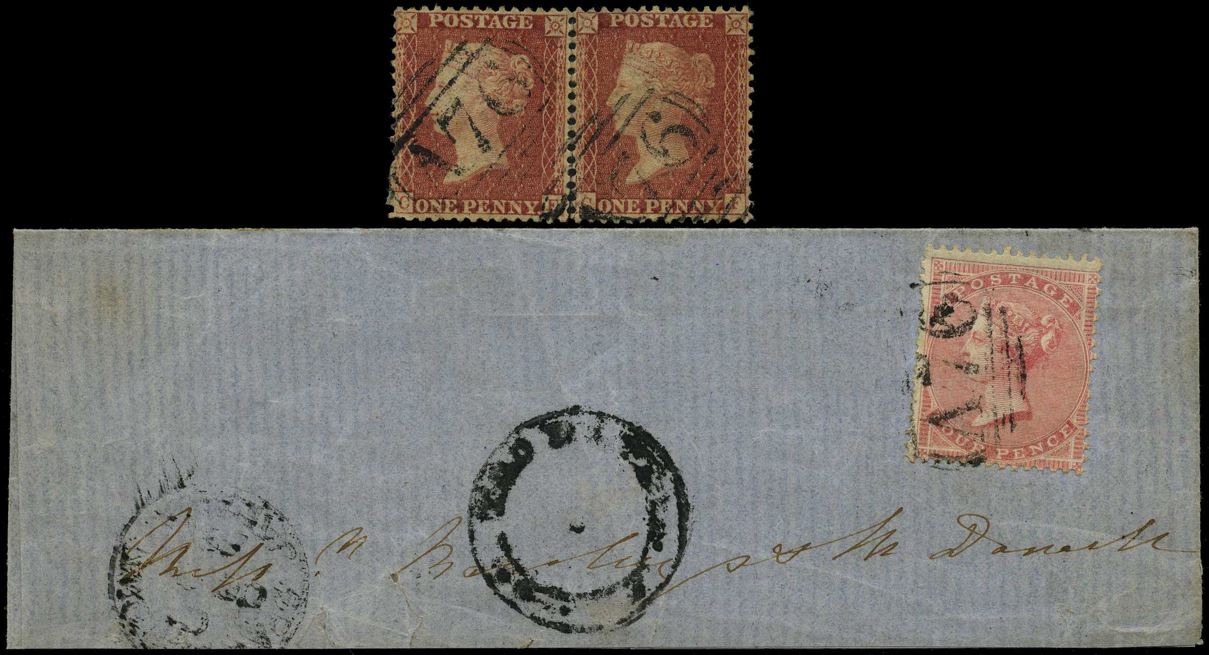 GB USED ABROAD: 1857 Spanish Town “A76”...