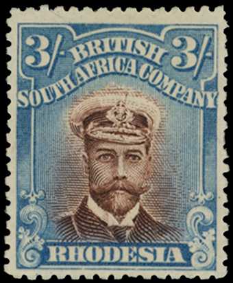 1913-7 3/- Head Die II, perf 15. Part...