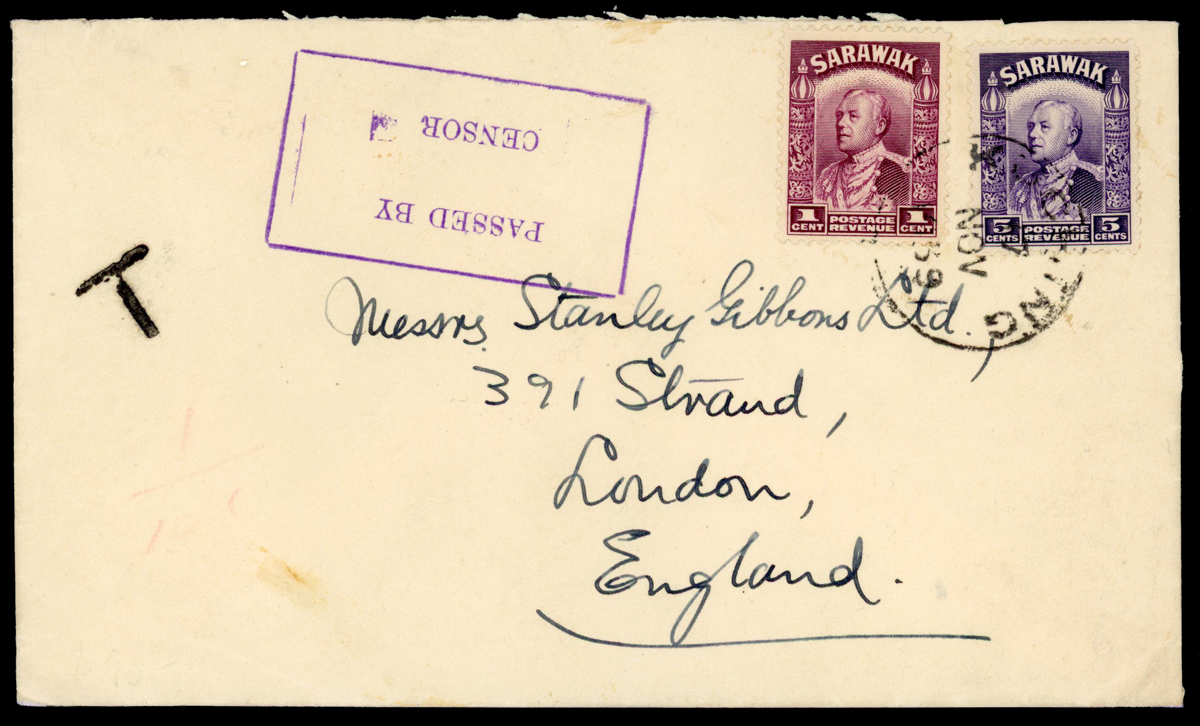 Sarawak 1939 Censor cover