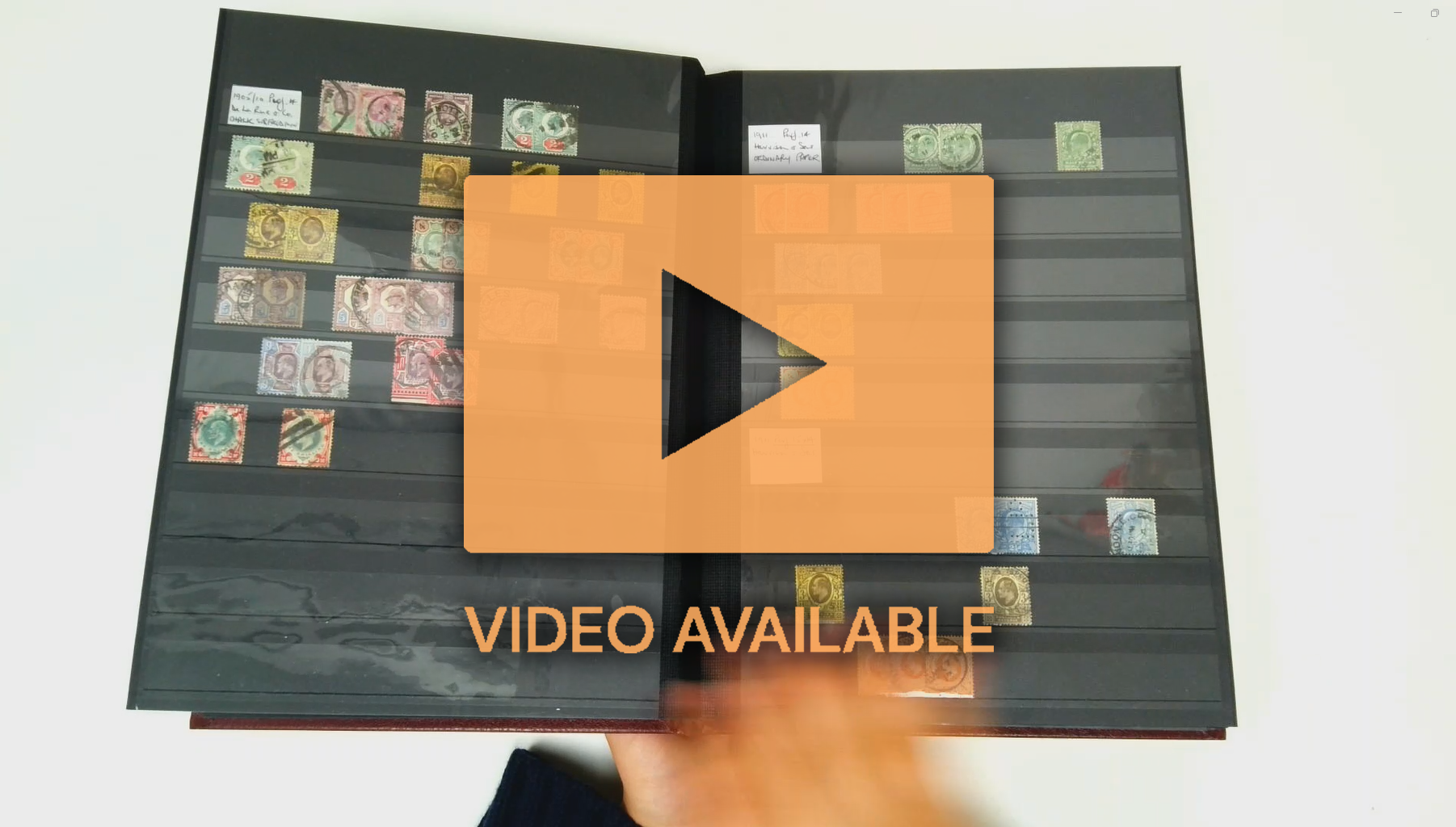 BE: KEVII used collection in maroon stockbook