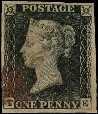 1840 1d grey-black Plate 6 (TE) four good...