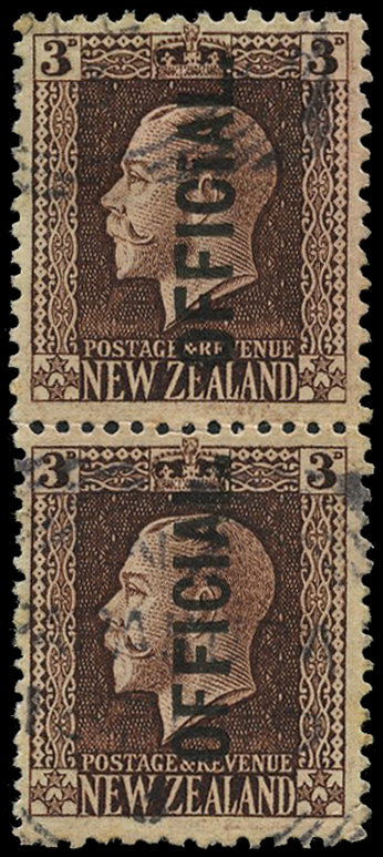 Officials. 1915-27 3d chocolate on...