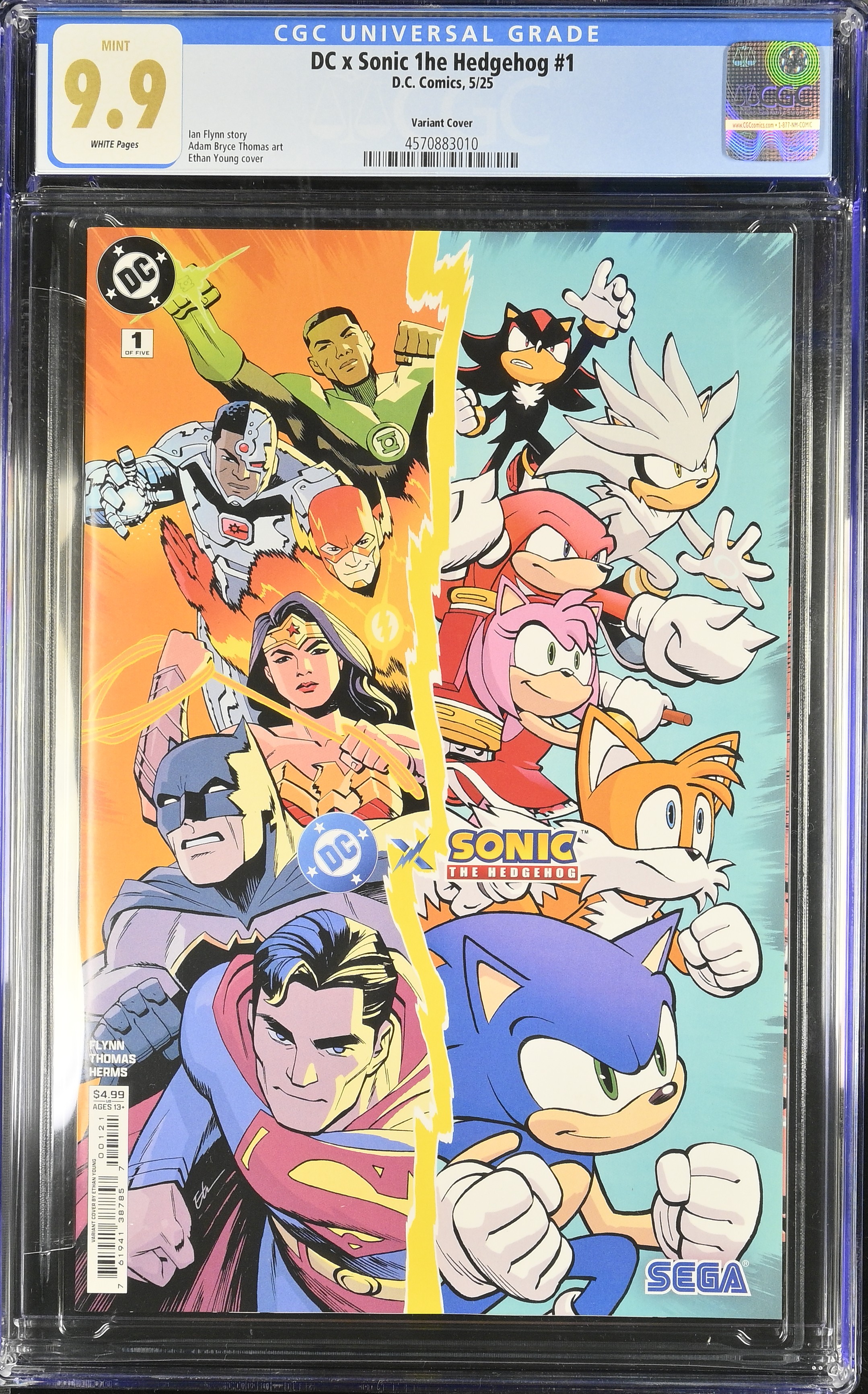 DC x Sonic The Hedgehog #1 (DC Comics 2025) CGC 9.9