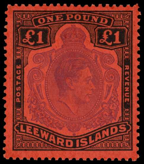 1952 £1 violet and black on scarlet...