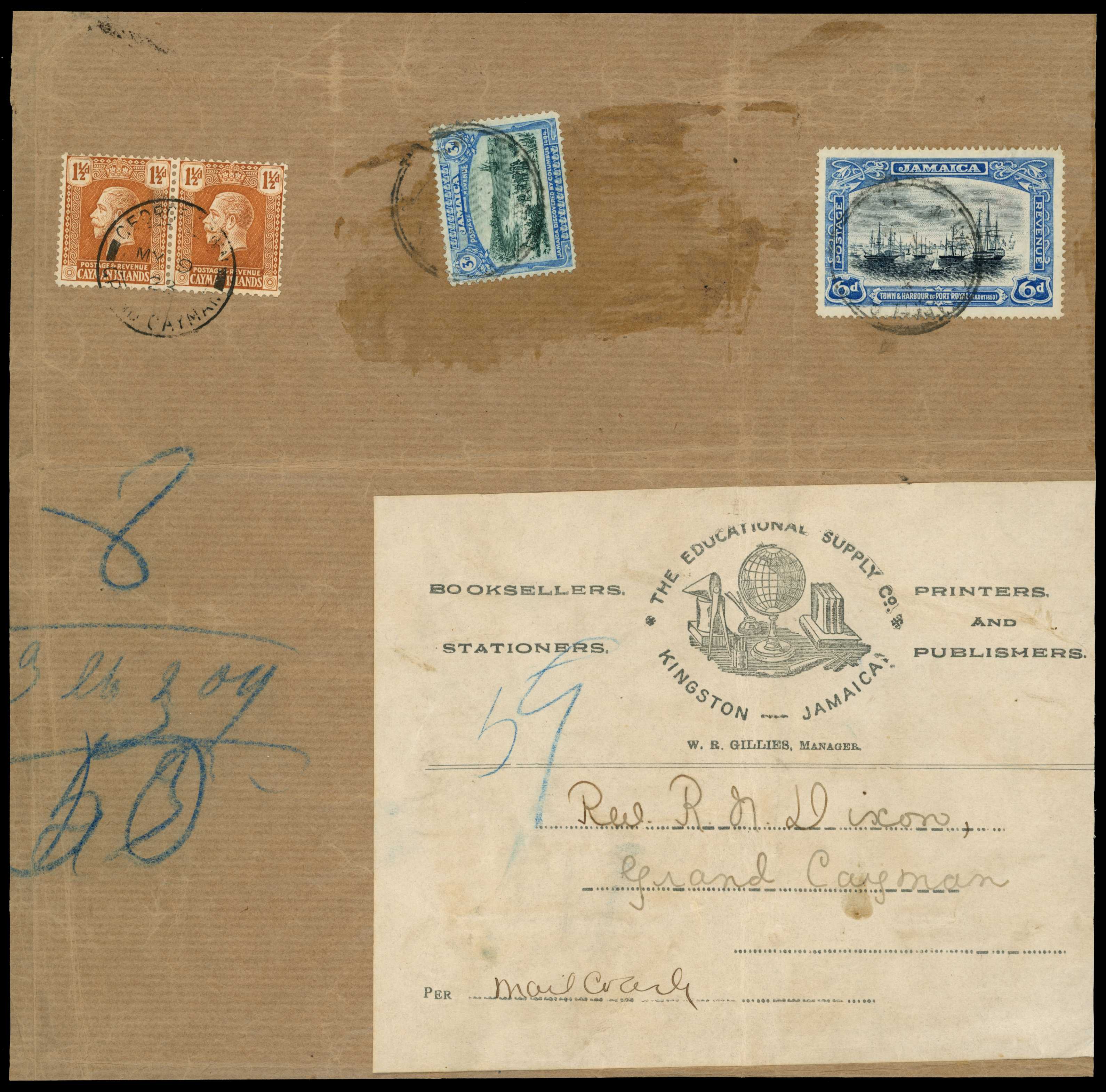 1923 Incoming Parcel Post piece from...