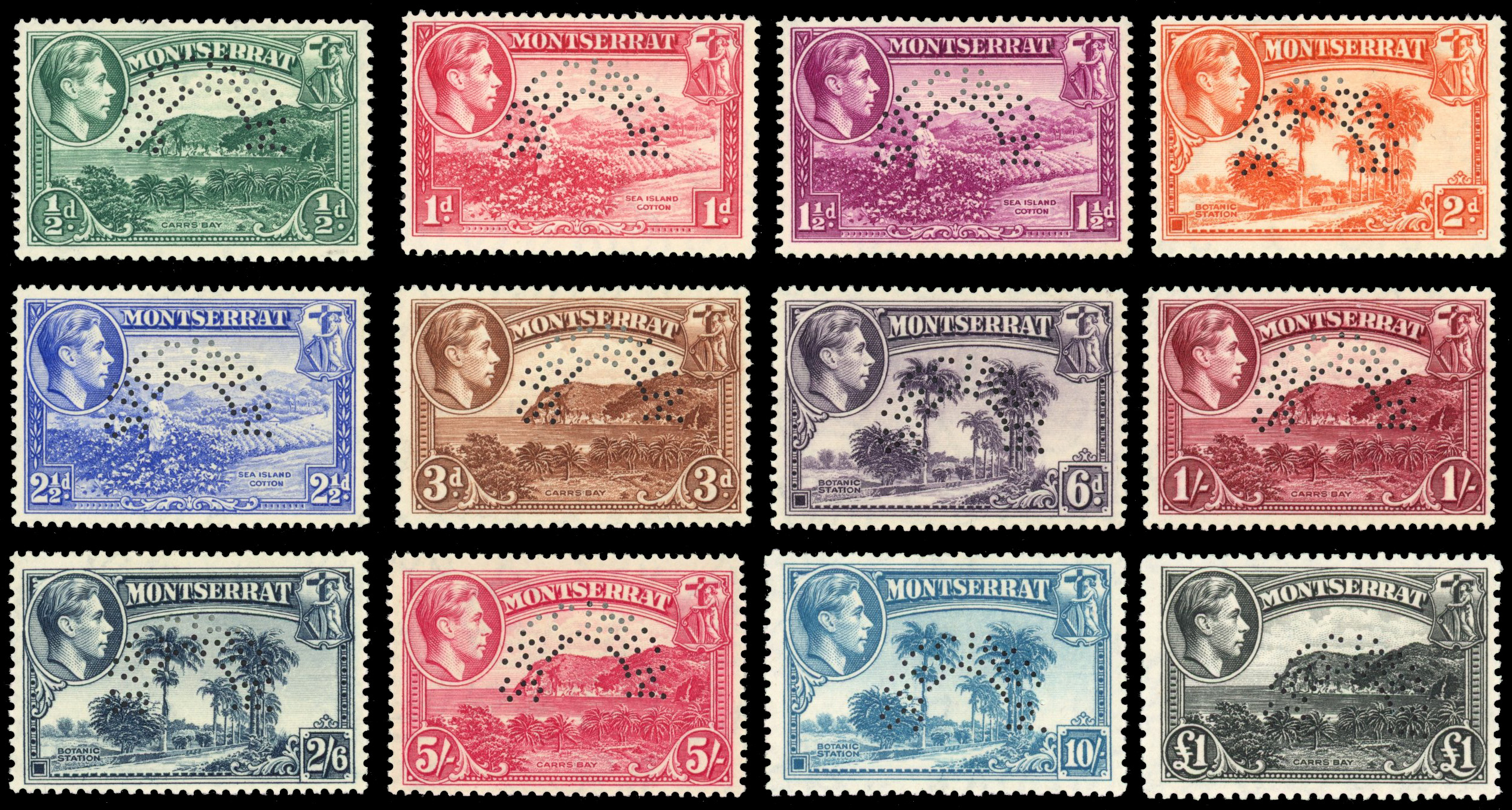 Montserrat SG 101s-112s Specimens