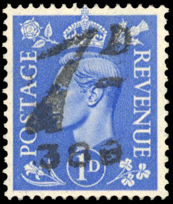 1951 1d Light ultramarine - Herne Bay Postage Due unused (SG504var)