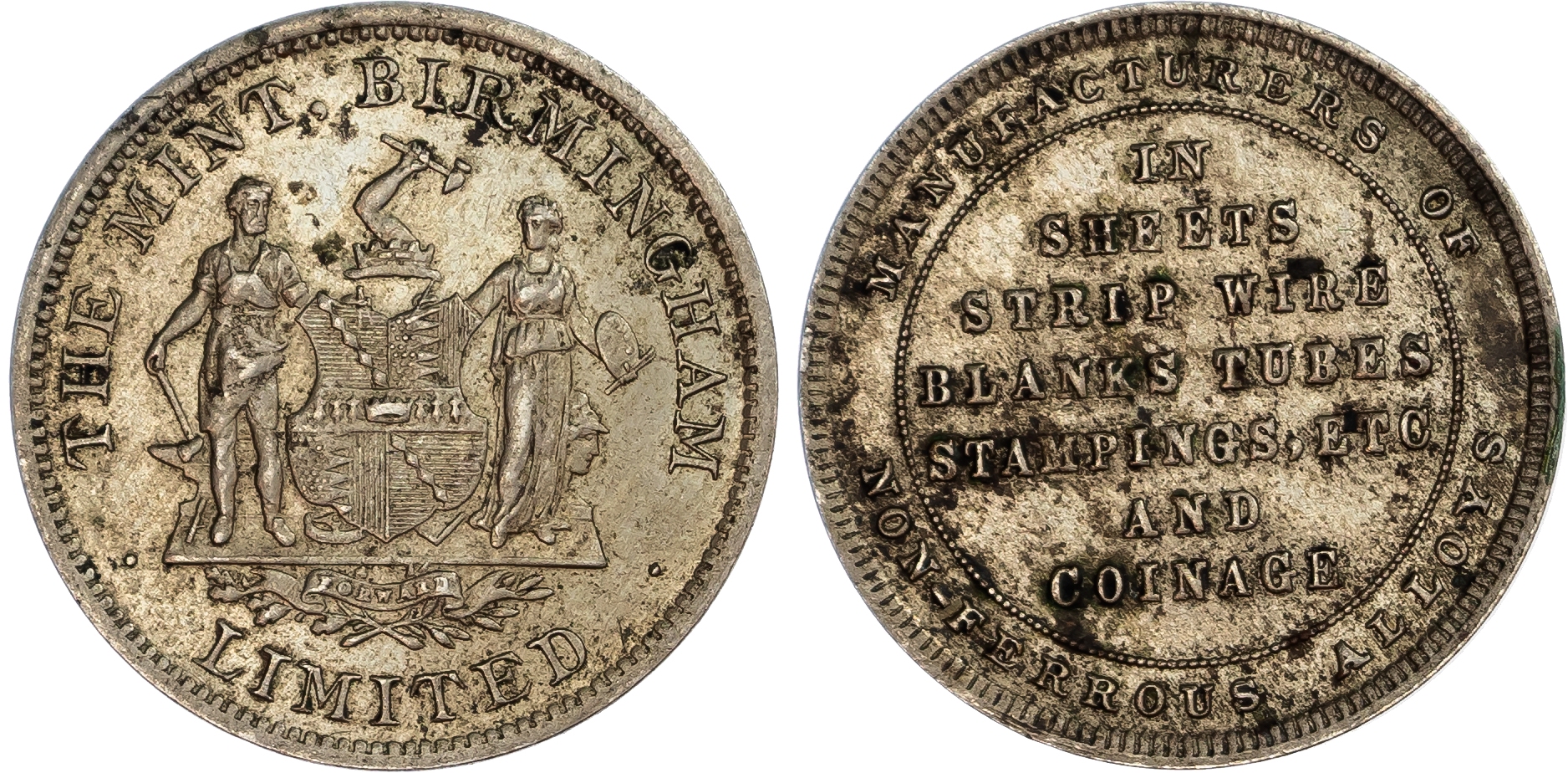 Great Britain.. Birmingham Mint CuNi Trial Shilling. 1900-1920. 