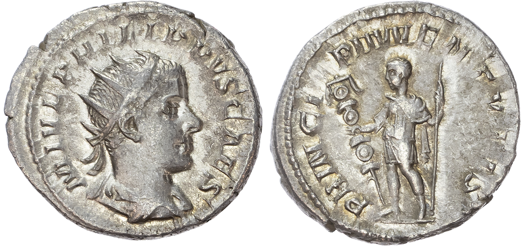 Philip II as Caesar, AR Antoninianus, Rome, AD 244-246, 4.43g. 