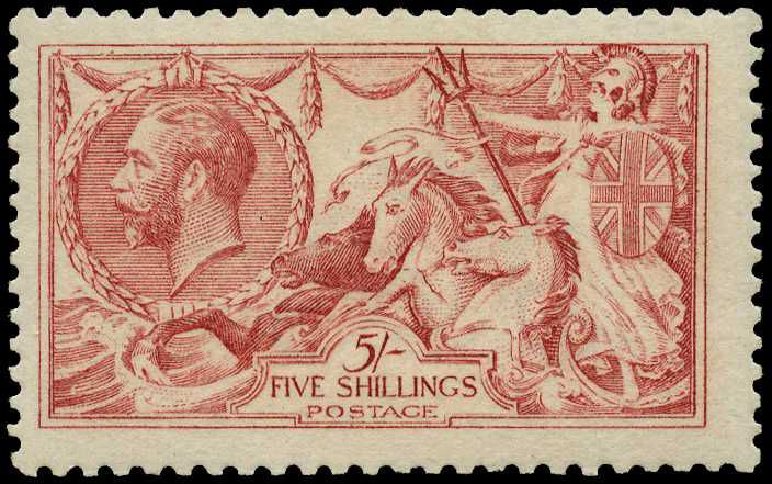 1915 De La Rue printings 5s pale carmine,...