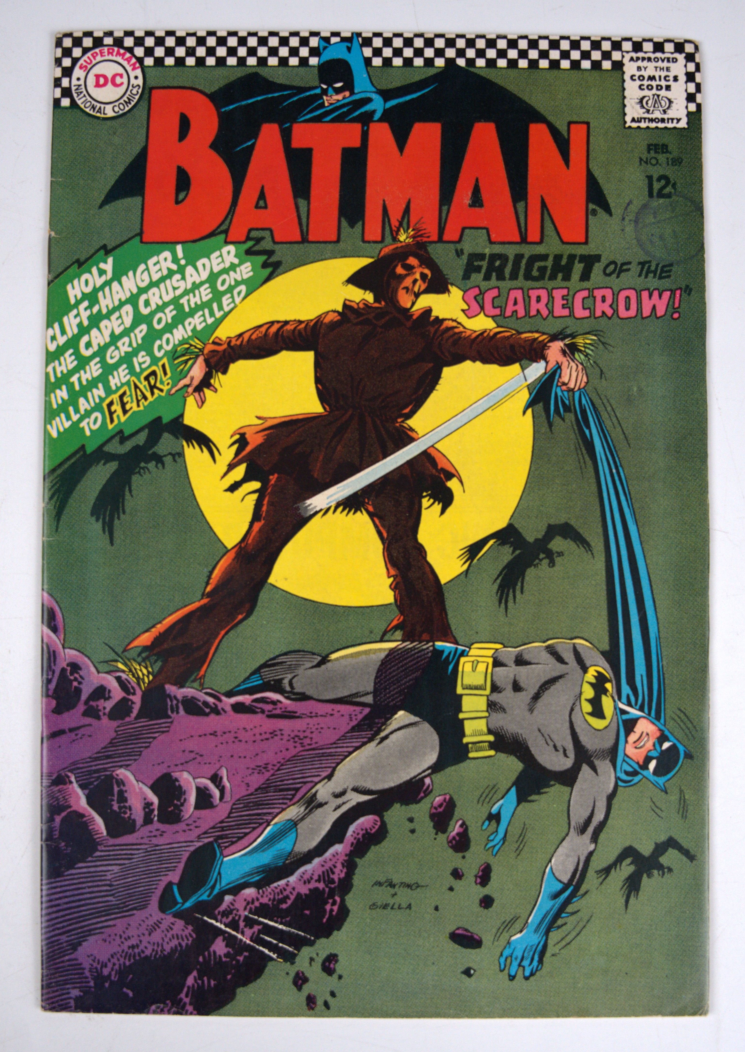 Batman #189 ‘Fright of the Scarecrow!’ 1st Silver Age Appearance of Scarecrow (DC Comics, 1967)