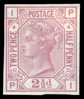 1875 2½d Rosy mauve Pl.4 (Wmk. Anchor). Imprimatur