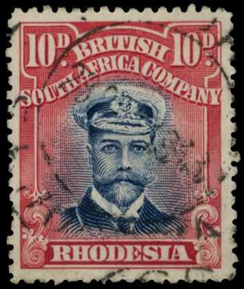 1913-17 10d Head Die II, perf 15. Used...