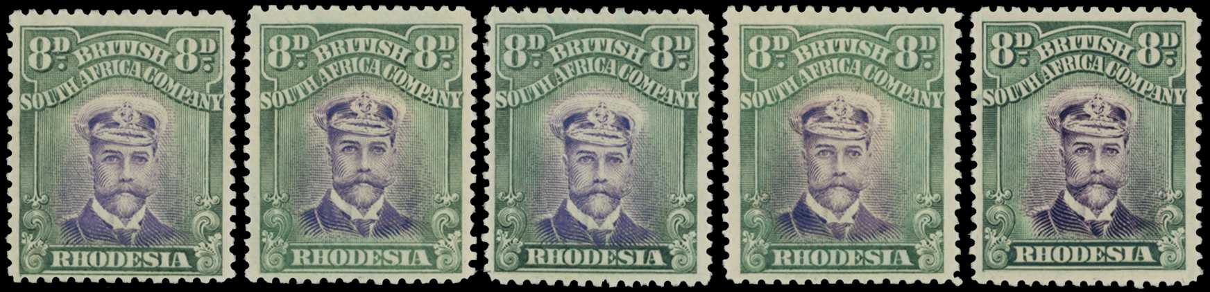 1913-7 8d Head Die II, perf 14, in...