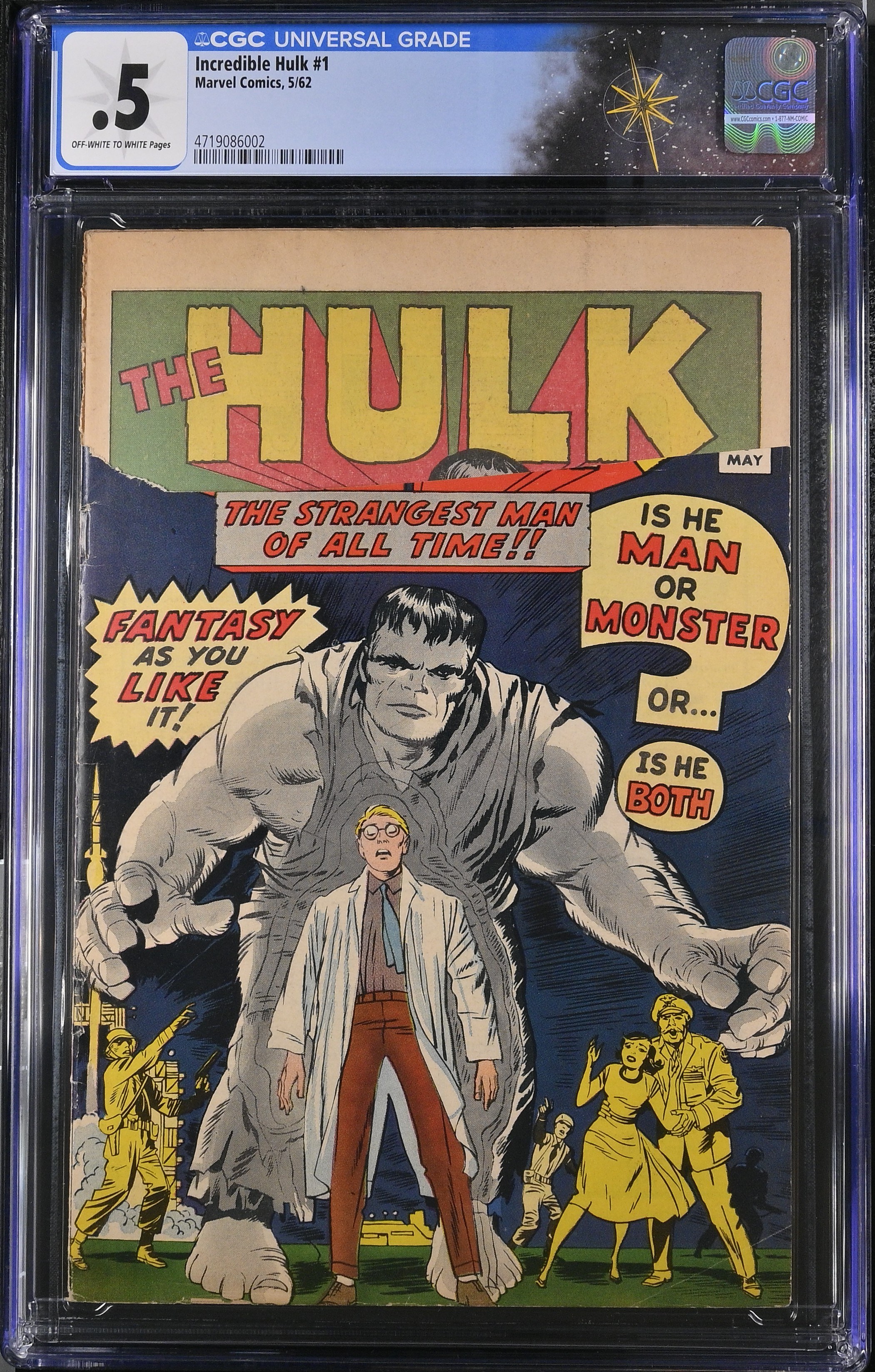 Incredible Hulk #1 CGC 0.5 "The Coming of the Hulk" Origin and 1st appearance of the Incredible Hulk (Marvel Comics, 1962)