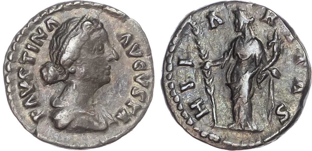 Faustina Junior (Wife of Marcus Aurelius) AR Denarius, Rome, AD 161-167, 3.05g. 