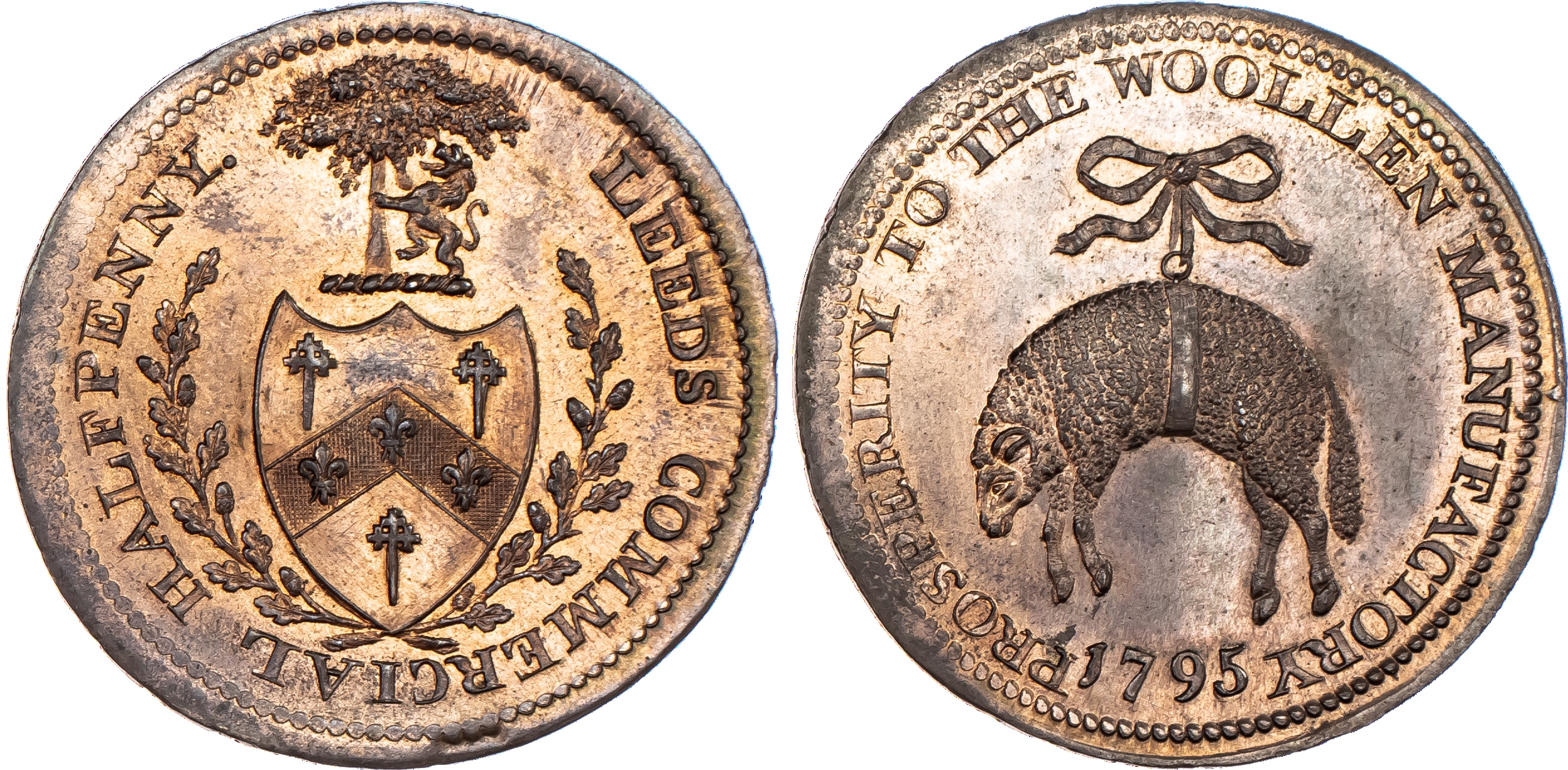 Leeds, Samuel Birchall Halfpenny 1795,...