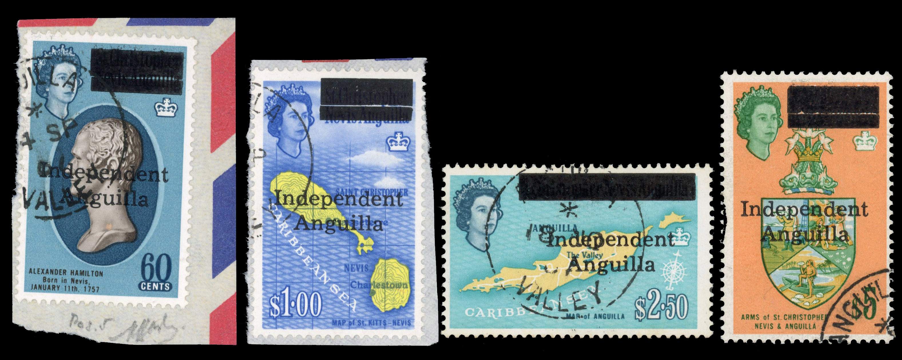 Anguilla SG 1-16 part set (less 5c) used and on cover