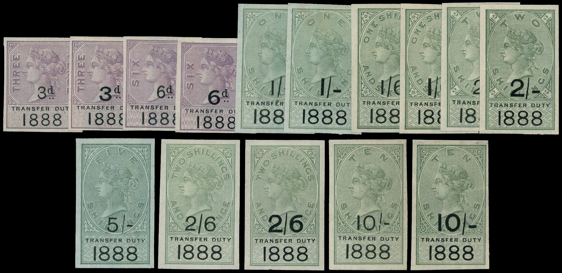 GB Revenue Transfer Duty Imperforate Trials x15 