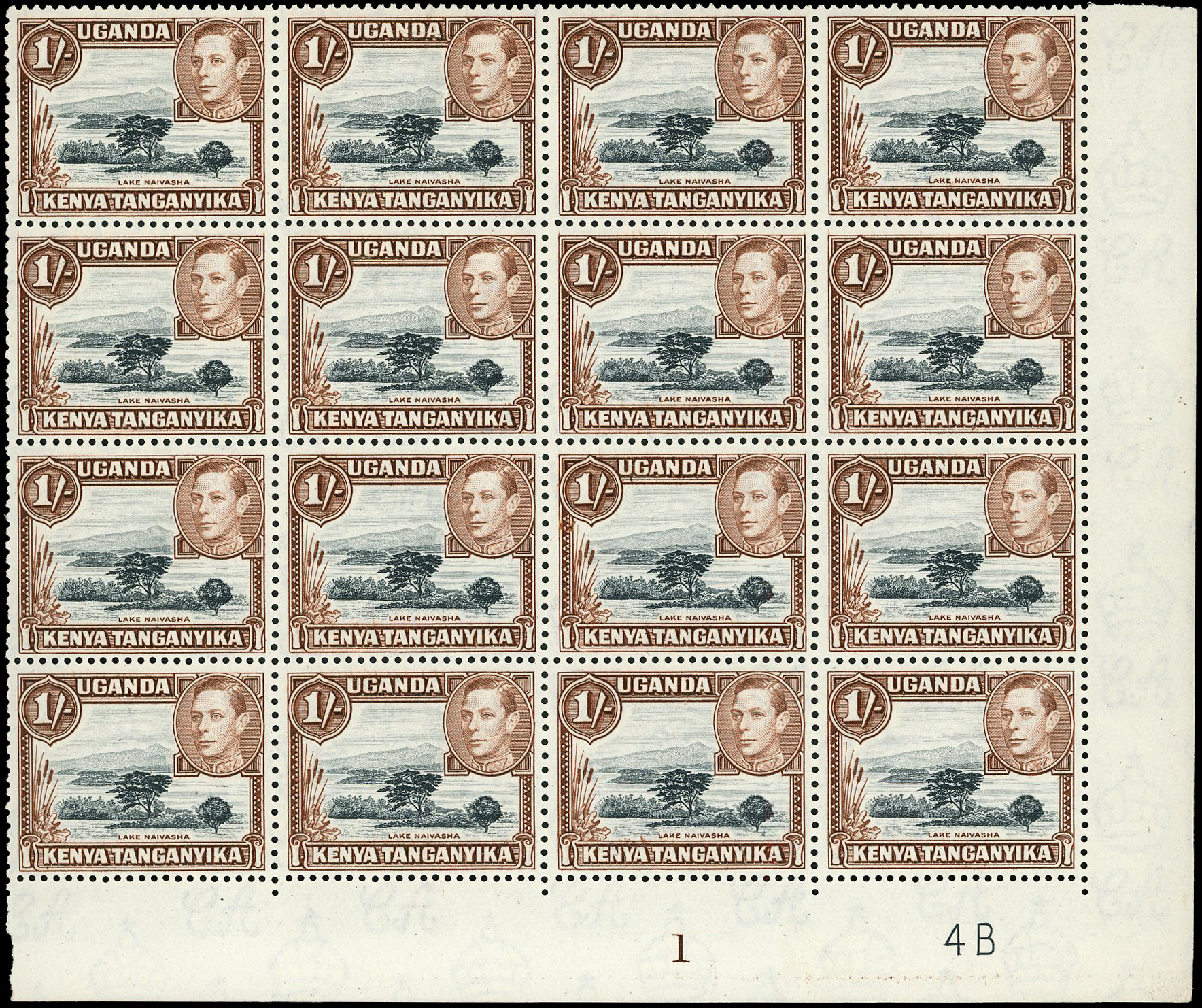 KUT SG 145b Plate block mint