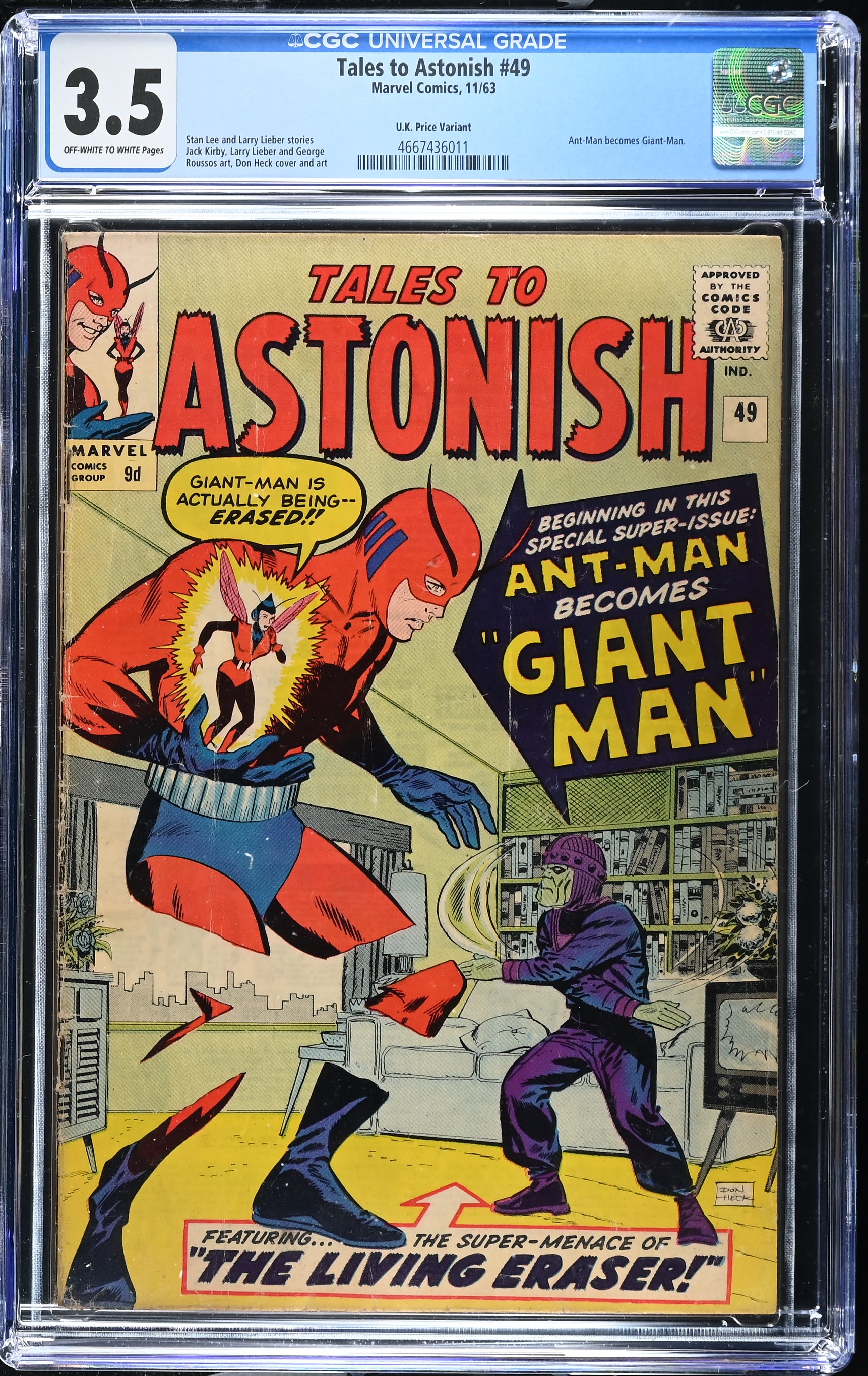 Tales To Astonish #49 (Marvel Comics 1963) CGC 3.5 First Giant Man