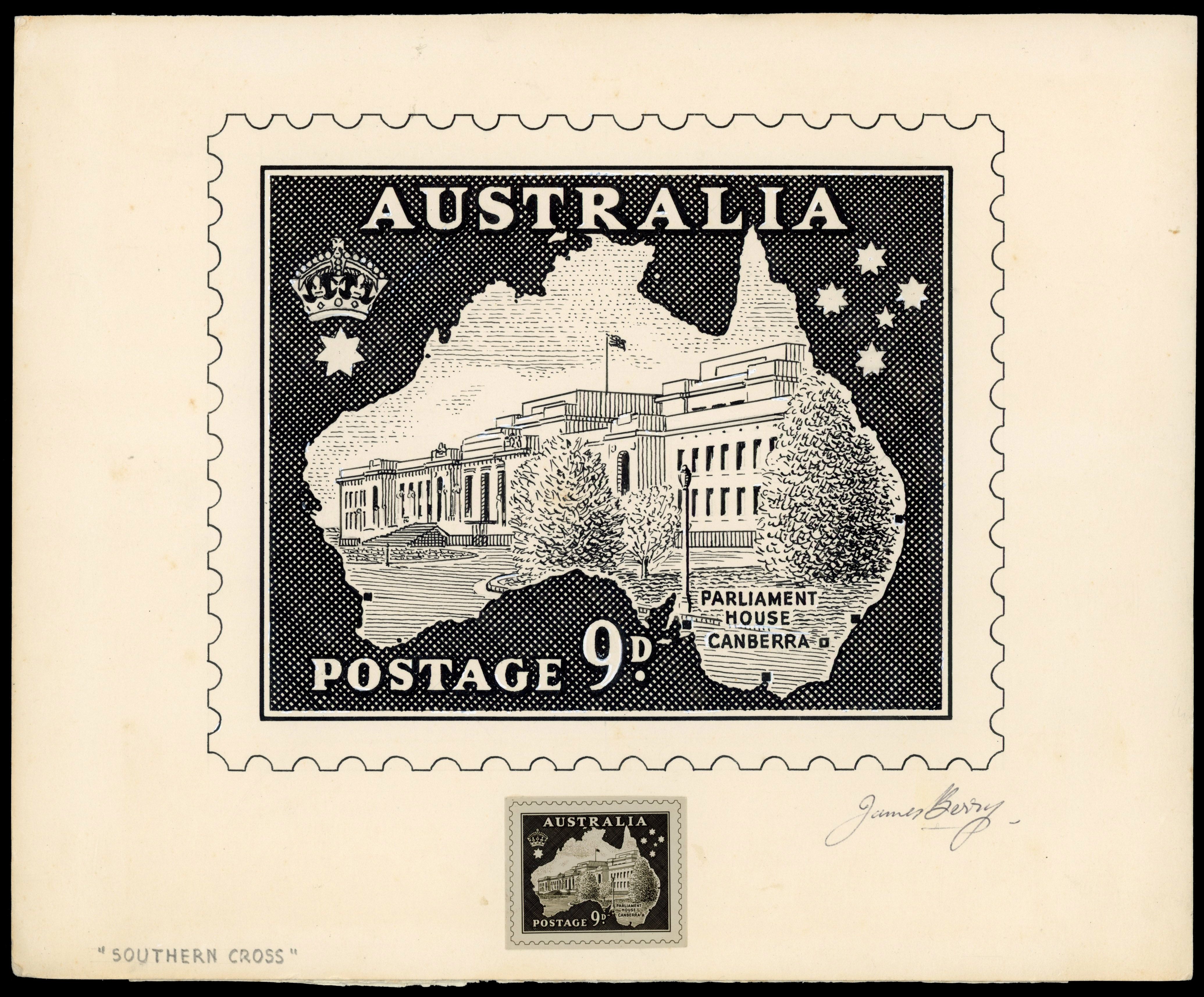Australia 1937 (c.) Essay for a proposed 9d pictorial
