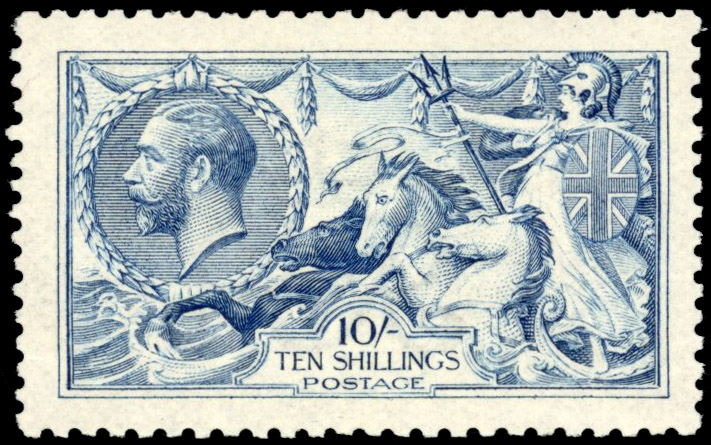 GB 1915-18 De La Rue 10s blue, mint