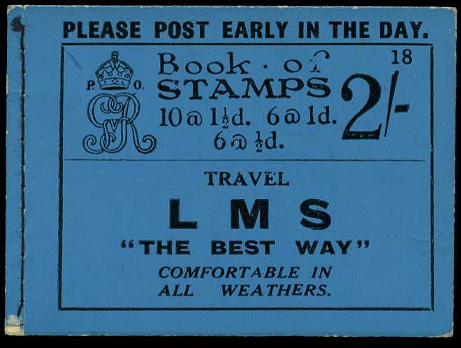 1925 (February) 2/- booklet (#18), perfs...