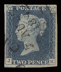 SG5 1840 2d Blue Pl.1.  VFU. Dorchester cds.