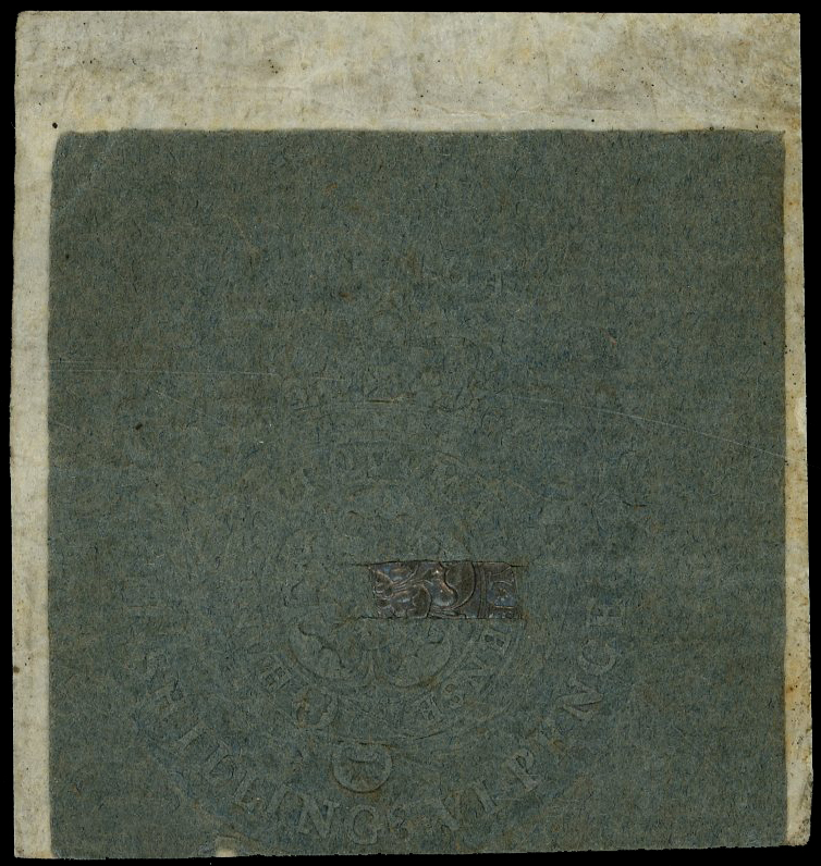 GB 2s6d Embossed repurposed "America" Die used 