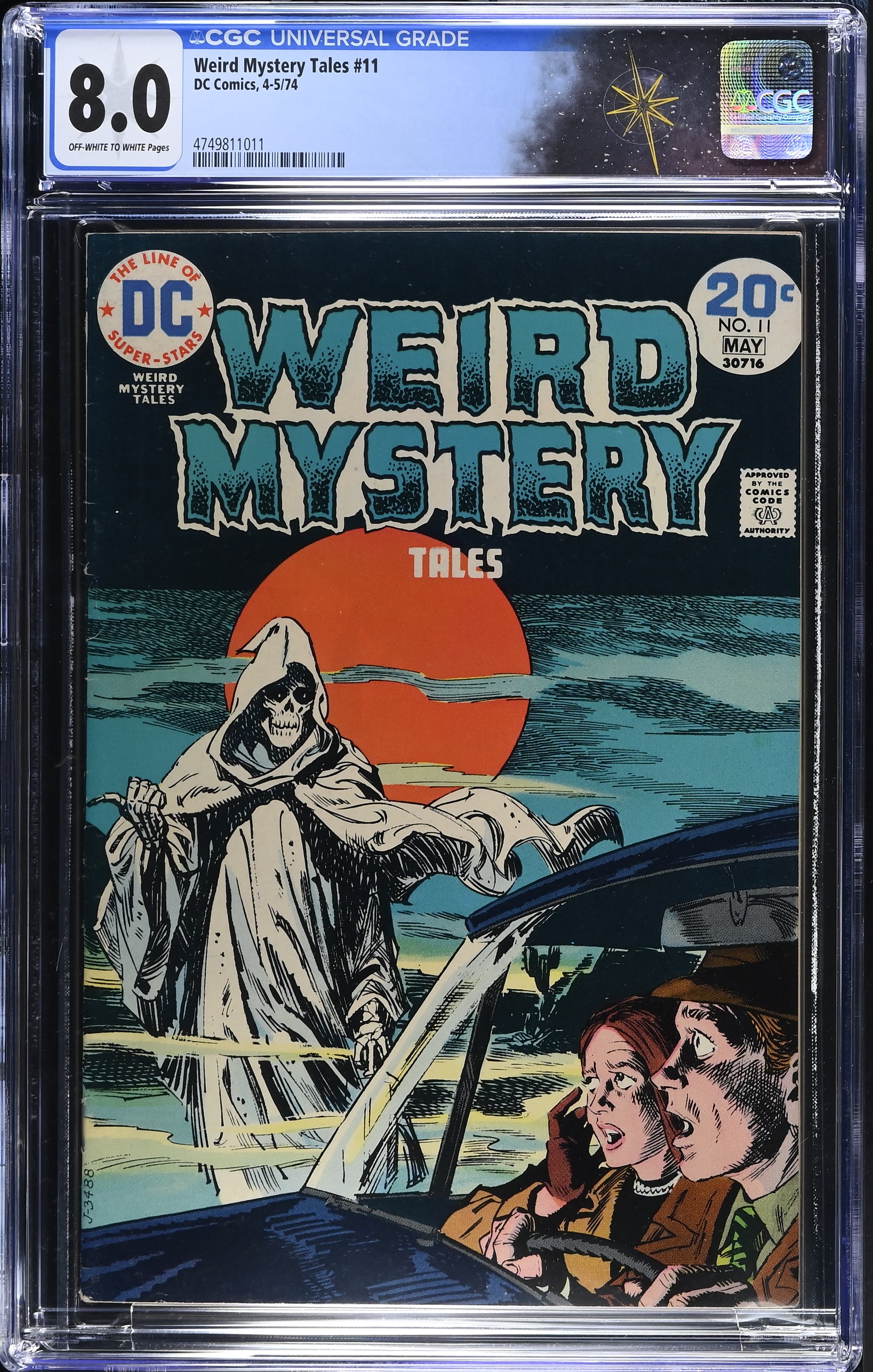 Weird Mystery Tales #11 CGC 8.0 Cover by Luis Dominguez (DC Comics, 1974) Off-White to White Pages